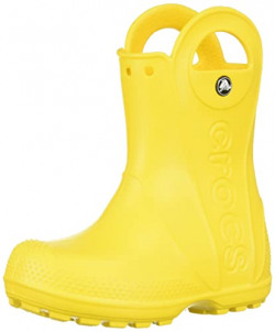 Crocs unisex child Rain Boot, Yellow, 2 Little Kid US