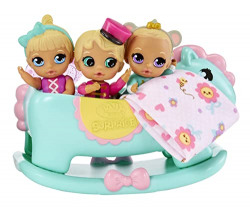 Baby Born Surprise Mini Babies 2.25   Unwrap Surprise Twins or Triplets Collectible Baby Dolls with Soft Swaddle, Blanket, Rocking Horse, Age 3+, Multicolor (918537)