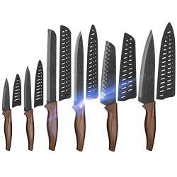 6pcs Damascus knfie set, Chef Kitchen Knife Set Professional, Dishwasher Safe Kitchen Knife Set with Damascus Style