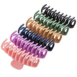 6 Color Hair Claw Clips For Women - 4.4 Inches Nonslip Large Claw Hair Clips for Girls Strong Hold for Thick Hair Accessories