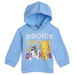 Star Wars R2-D2 C-3PO Toddler Boys Fleece Pullover Hoodie Light Blue 4T
