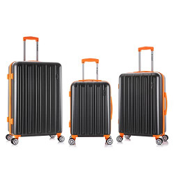 Rockland Paris Hardside Luggage with Spinner Wheels, Charcoal, 3-Piece Set (20/24/28)
