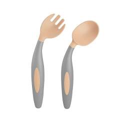 Supermama Toddler Utensils, Toddler Forks and Spoons Set, Baby First Stage Self Feeding Supplies with Travel Case, PP of BPA Free