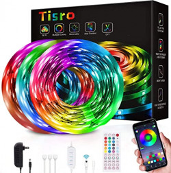 Led Strip Lights 50ft, Led Lights for Bedroom with Remote and Bluetooth App Control, Music Sync RGB Color Changing Led Light Strips for Room, Bedroom, Kitchen