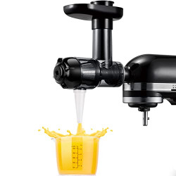 Slow Juicer Attachment for Kitchen Aid Stand Mixers Replacement, Masticating Juicer Accessories for All Kitchen Aid Mixers by Aikeec, Cold Pressed Juicer Parts, Great for Fruits and Vegetables, Black