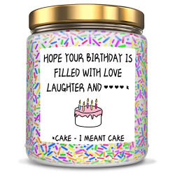 Funny Birthday Gifts for Women Sister Friend Female,Rude Birthday Anniversary Christmas Gag Gift for Women, Unique Sprinkle Candle Gifts