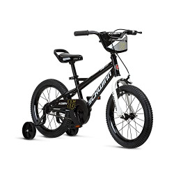 Schwinn Koen & Elm Toddler and Kids Bike, 16-Inch Wheels, Training Wheels Included, Black