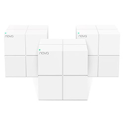 Tenda Nova Mesh WiFi System (MW6)-Up to 6000 sq.ft. Whole Home Coverage, WiFi Router and Extender Replacement, Gigabit Mesh Router for Wireless Internet, Works with Alexa, Parental Controls, 3-pack