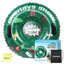 Snow Tube Sled for Kids and Adults, 47'' Heavy Duty Inflatable Snow Tubes for Sledding, Outdoor Family Games Activities, Gifts for Kids, Girls & Boys