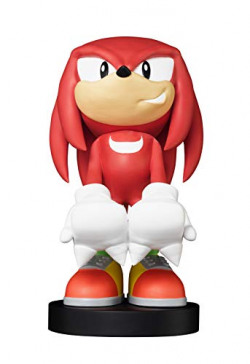 Exquisite Gaming: Knuckles Cable Guys Mobile Phone and Controller Holder, Includes a 6 Foot Charging Cable, Heavy Duty PVC Statue, Sturdy Base
