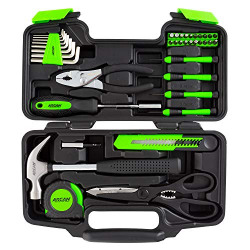 Arcan 39-Piece Home Hand Tool Kit for Household Repairs, Home, Office, Apartments, Dormitories with Storage Case (ATS39PC)