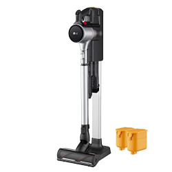 LG A9 CordZero Cordless Stick Vacuum Cleaner [2 Batteries] Lightweight Pet [Compress Dirt and Dust] Powerful Suction Hard Floor Carpet Dog Hair Wireless Hardwood Household Matte Silver A925KSM