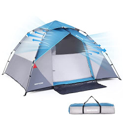 SWIFHORS Camping Tent 4 Person Automatic, Instant Setup in 60 Seconds, Easy Pop Up Waterproof Tent with Wide Door-Family Tents, Camping, Hiking, Traveling, Backpacking, Outdoor