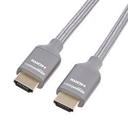 Amazon Basics High-Speed HDMI Cable (48Gbps, 8K/60Hz ) - 3 Feet, Dark Gray