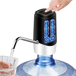 Electric Water Pump, Automatic Drinking Water Dispenser for 5 Gallon Water Bottle, Portable Water Dispenser with Rechargeable Batteries and USB Charging for 5 Gallon Water Jugs