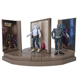 Fortnite Meowscles Agents Room Featured Playset with Two 4-inch Articulated Figures Plus Weapons and Accessories