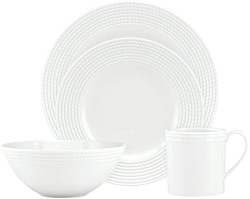 KATE SPADE Wickford 4-piece Place Setting, 5.4 LB, White