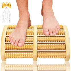 Dual Foot Massager Roller, Massage Gifts for Women, Men, Dad, Mom, Grandma, Grandpa, Relaxation Foot Pain, Plantar Fasciitis, Stress Relief, Original Shiatsu Acupressure/Relax Gift