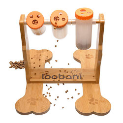 LOOBANI Dog Puzzle Toys Wooden - Interactive Dog Toys for Boredom, IQ Training and Mental Brain Stimulation, Treat Dispensing Dog Toys/Dog Entertainment Toys/Food Slow Feeder for Small to Large Dogs