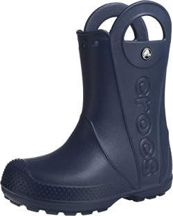 Crocs unisex child Rain Boot, Navy, 8 Toddler US