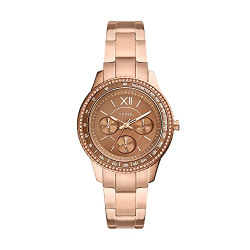 Fossil Women's Stella Sport Quartz Stainless Steel Multifunction Watch, Color: Rose Gold (Model: ES5109)