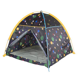 Pacific Play Tents 41200 Kids Galaxy Dome Tent w/Glow in the Dark Stars - 48  x 48  x 42  Black