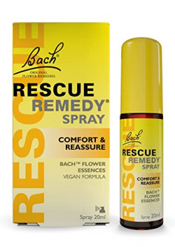 Bach RESCUE REMEDY Spray 20mL, Natural Stress Relief, Homeopathic Flower Essence, Vegan, Gluten & Sugar-Free, Non-Habit Forming, Holiday Stocking Stuffer (Packaging May Vary)