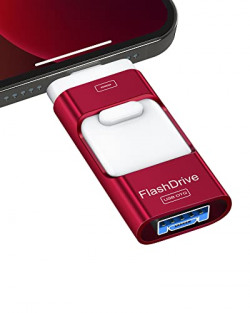 Sunany USB Flash Drive 256GB, Photo Stick Memory External Data Storage Thumb Drive Compatible with Phone, Pad, Android, PC and More Devices (Red)