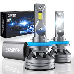 Fahren H11/H9/H8 LED Headlight Bulbs, 60W 14000 Lumens Super Bright LED Headlights Conversion Kit 6500K Cool White IP68 Waterproof, Pack of 2
