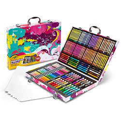 Crayola Inspiration Art Case Coloring Set - Pink (140 Count), Holiday Gifts for Girls & Boys [Amazon Exclusive]
