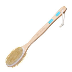 Nellam Dry Body Brush - Exfoliating Body Scrub Brush for Bath and Shower w/ Thick Bristles for Lymphatic Drainage, Cellulite and Skin Health