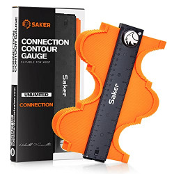Saker Contour Gauge Profile Tool- Adjustable Lock-Precisely Copy Irregular Shape Duplicator (Unlimited Connection)