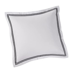 Amazon Brand  Pinzon 400-Thread-Count Egyptian Cotton Sateen Hotel Stitch Sham - European, Black