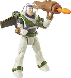 Disney Pixar Lightyear Mission Equipped Buzz Lightyear Action Figure 5 Inch with Jetpack, Blaster, 10 Movable Joints Authentic Detail, Gift 4 Years & Up