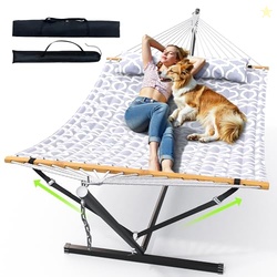 ANAGOO Double Hammock with Stand 500lbs Heavy Duty Outdoor Two Person 
