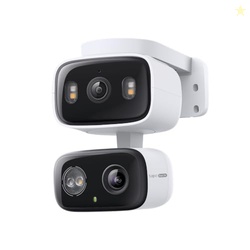 Tapo 2K Indoor/Outdoor Dual Lens Pan/Tilt Wired Security Camera, C246D