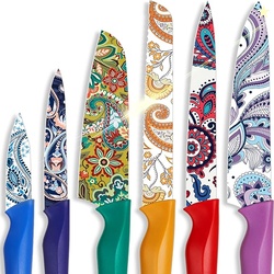 Astercook Paisley Pattern Knife Set