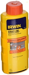 IRWIN Tools STRAIT-LINE High-Visibility Marking Chalk, 8-ounce, Orange (64905ZR), Pack of 1