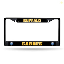 Rico Industries NHL Buffalo Sabres Black 12  x 6  Black Metal Car/Truck Frame Automobile Accessory