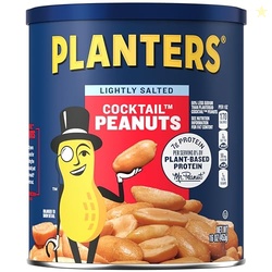 PLANTERS Lightly Salted Peanuts, Plant Based Protein Snacks, 16 Oz (1 