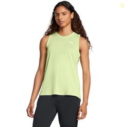 Under Armour Womens Tech Tank Top, (383) Retro Green / / White, Large