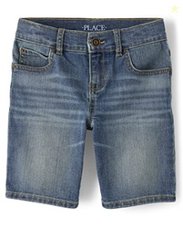The Children's Place Boys' Denim Shorts, Degroot Wash Single, 7