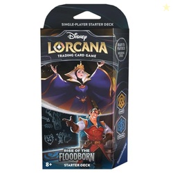 Ravensburger Disney Lorcana TCG: Rise of The Floodborn - Amber & Sapphire Single-Player Starter Deck | Engaging Gameplay | Over 200 Original Disney Artworks | Ideal for Ages 8+
