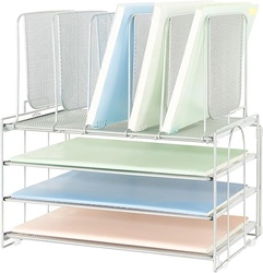 Desk Paper Organizer with Handle,3 Tier 