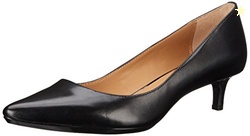 Calvin Klein Women's Gabrianna Pump, Black Leather, 8 Medium us
