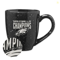 Rico Industries NFL Football Philadelphia Eagles 2025 Super Bowl LIX Champions 16 oz Team Color Laser Engraved Speckled Ceramic Coffee Mug