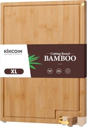 Kikcoin Bamboo Cutting Boards for Kitchen