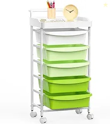 Five Drawer Rolling Cart