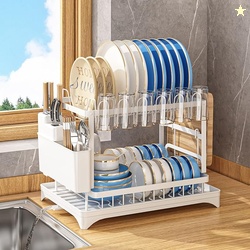 Dish Drying Rack for Kitchen Counter 2 Tier