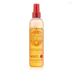 Creme of Nature Strength & Shine Leave-In Conditioner, Dual-Action Moisture & Protection with 100% Organic Argan Oil, Curly Hair Care Gift, 8.45 fl oz